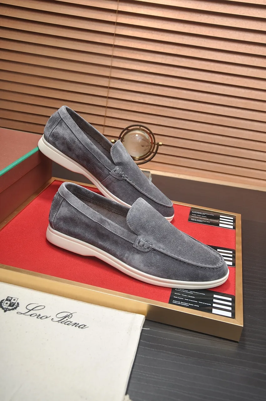 Men's shoes 💰400💶[𝐥𝐨𝐫𝐨 𝐏𝐢𝐚𝐧𝐚] [Couple model] High-end quality, affordable price, LP classic loafers, Italian treasure brand, the only brand that can match Hermès! Only after wearing it do we know that we can’t live up to our feet. Women’s code: 35-40 (customized sizes 34, 41, 42 are non-returnable) Men’s code: 38-44 (customized 45, 46, 47, 48 are non-refundable) Fabric: Customized imported cashmere Lining: Customized imported fetal cowhide Foot: Imported benzene-dyed calfskin Outsole: Exclusive original glass rubber outsole